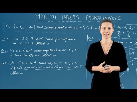 Mărimi invers proporționale - Matematică - Clasa a VI-a