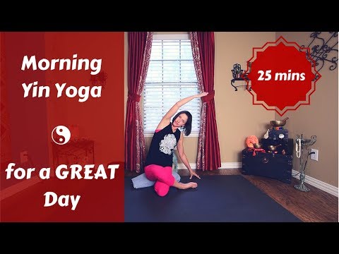 Morning Yin Yoga | Full Body Stretch for a Great Day! {25 mins} (prop optional)