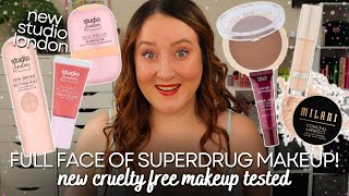 FULL FACE OF SUPERDRUG MAKEUP! *NEW* Studio London Dew Dream Glow Filter, Glow Mist & Liquid Blush!