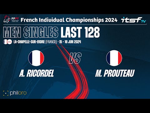 Ricordel vs Prouteau - Last 128 - FFFT Individual Championships 2024 Men Singles