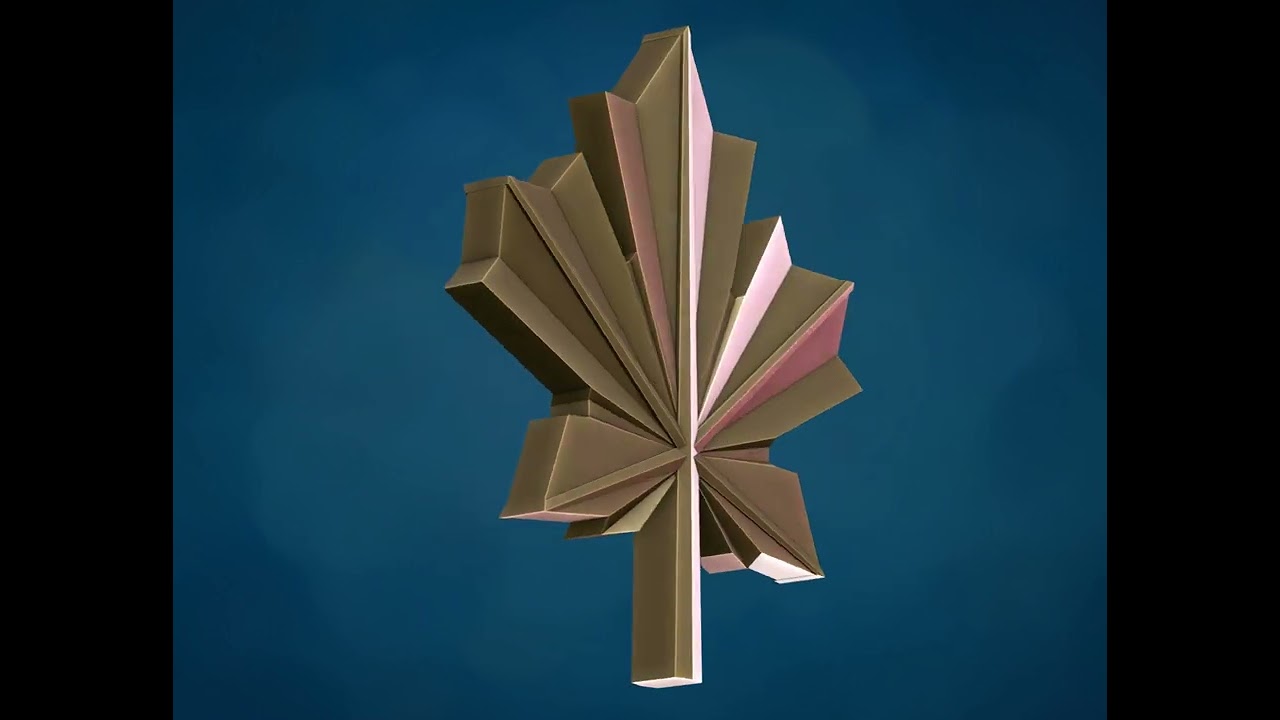 Ak&ccedil;aağa&ccedil; yaprağı 3D Baskı Modeli