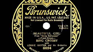 1933 HITS ARCHIVE: Beautiful Girl - Bing Crosby