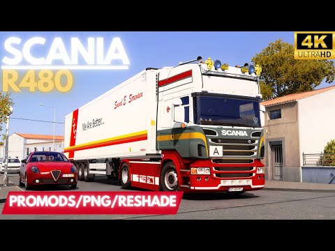 4K|ETS2| SCANIA R480 REALISTIC DRIVING PNG/RESHADE 🇵🇹EVORA-SINES 🇵🇹