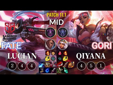 SB FATE Lucian vs Gori Qiyana Mid - KR Patch 11.1