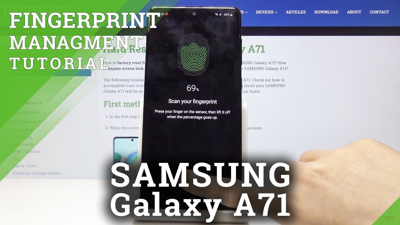 How to Add Fingerprint in SAMSUNG Galaxy A71 – Set Up Lock Screen