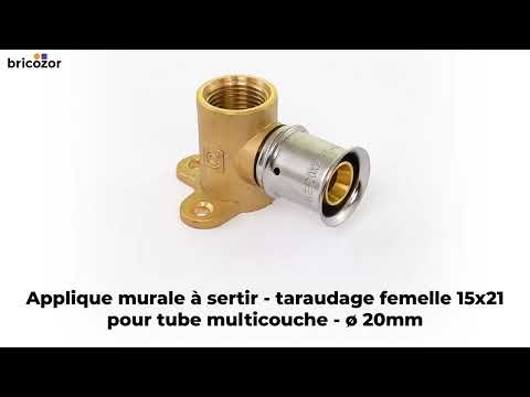 Applique murale à sertir - pour tube multicouche - taraudage femelle MULTITUBO