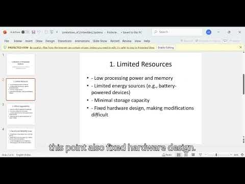 Limitations of an Embedded System.