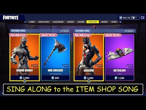-NEW- Item Shop Countdown & SONG - SPIDER KNIGHT & ARACHNE - Battle Royale