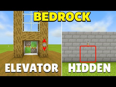 Minecraft: 5 Simple Redstone Builds For Bedrock! (Elevator, Hidden Door)