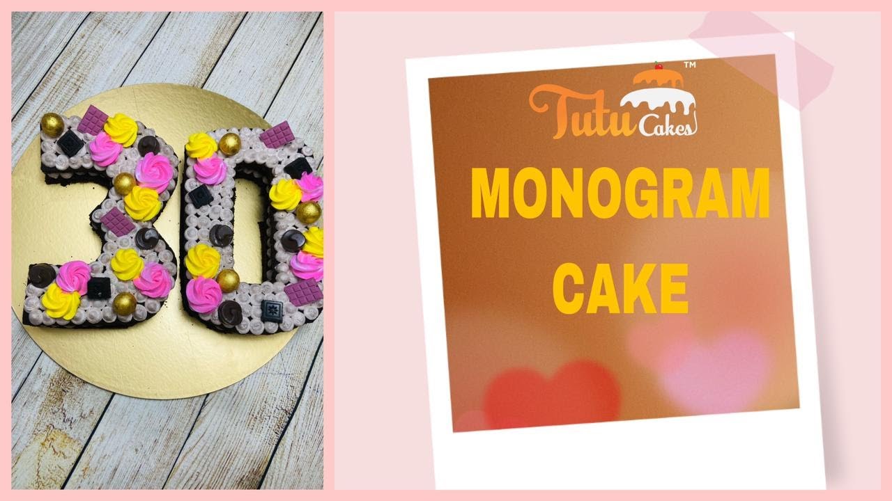 MONOGRAM CAKE| SIMPLE CAKE DESIGN| NUMBER CAKE #trending #cakes #recipes #tutucakes #monogramcake