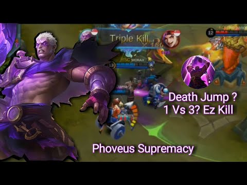 1 Vs 3 ? Ez Kill Phoveus Death Jump [Mobile Legends Edit]