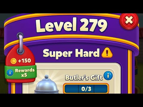 Royal Match Level 279, No Starter Boosters used