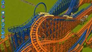 preview picture of video 'RCT3 How to make a dueling wooden coaster'