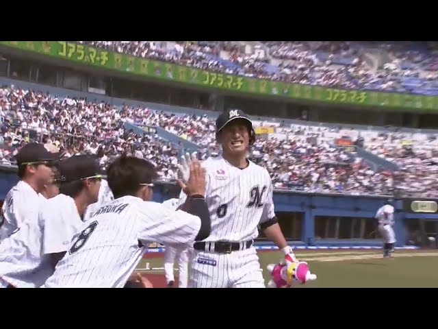 【1回裏】初回から快音!! マリーンズ・荻野貴の先頭打者ホームラン!! 2019/5/18 M-E