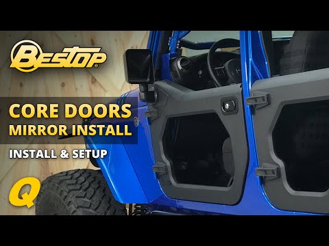 How to Install Bestop Core Doors Mirrors for 07-18 Jeep Wrangler