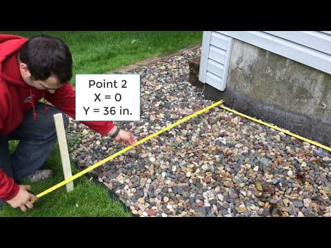 How to mark and measure a slope for a retaining wall...