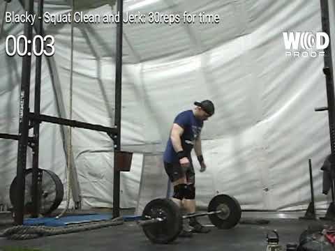 Squat clean and Jerk: 30 reps for time