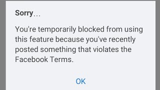 How unblock Temporarily sending message on Facebook You