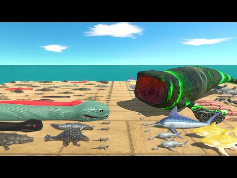 Reptiles and Aquatics Sea Battle | Bloop or Black Mamba - Animal Revolt Battle Simulator