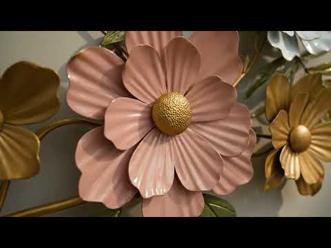 Divine Gardenia Metal Flower Wall Art - 114x64cm