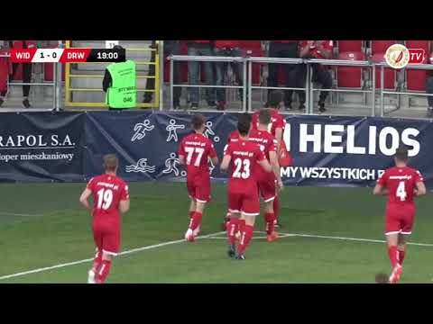 Widzew Łódź - Drwęca Nowe Miasto Lubawskie 1:0 - Bramka Dario Kristo