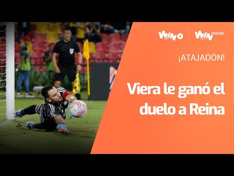 La increíble atajada de Sebastián Viera a Javier Reina en el Bucaramanga vs. Junior