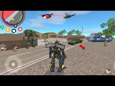 Rope Hero: Vice Town (Transformer Fights Car Robot) Transformer Threshold Base - Android Gameplay HD