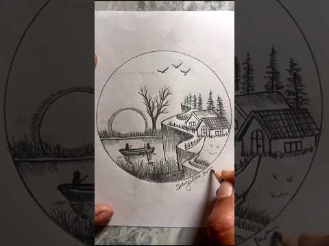nature drawing with pencil #drawing #shorts #art #pencildrawing  #drawingsayantan #nature