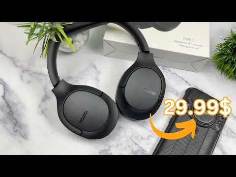 TOZO HA1 Bluetooth 5.4 Over Ear Headphones, 70H Playtime with Mic, Foldable Wireless Headset, Deep Bass Stereo Sound Customizable 32 EQ Music Mode Via Button & App for Travel and Home, Upgraded video review thumbnail