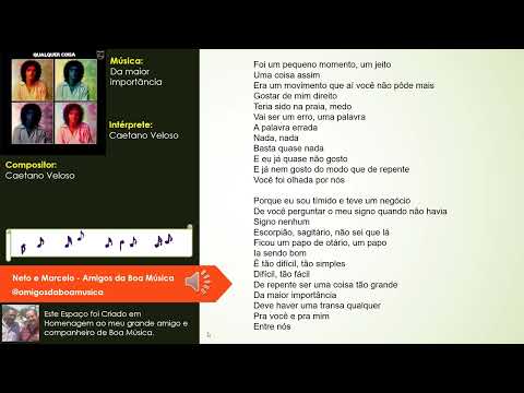 Caetano Veloso - Da maior importância