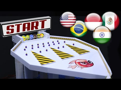 Marble Race: Friendly #21 - Track with electric elevator by Fubeca's Marble Runs