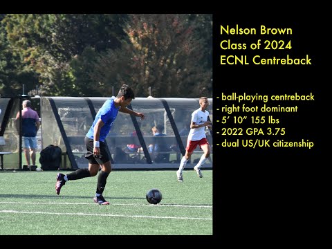 Nelson Brown 2024 Center Back - United PDX ECNL B06 @ Eastside FC ECNL B06 9/24/22 Highlights