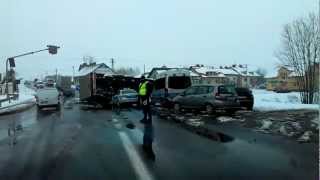 preview picture of video '2013-03-22 Wypadek Nienadówka'