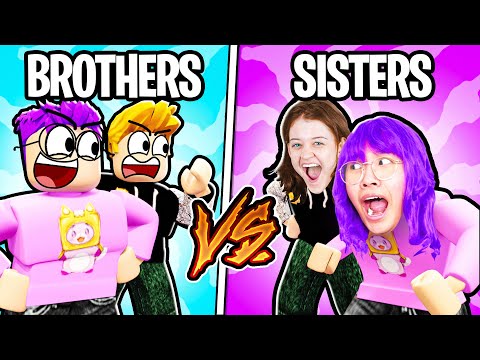 INSANE ROBLOX BATTLE! (TWIN SISTERS VS BROTHERS CHALLENGE!)