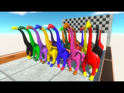 Brachiosaurus Team Superheroes Justice League Speed Race Champions - Animal Revolt Battle Simulator