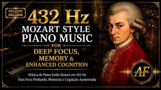 432 Hz Music for Deep Focus, Memory & Enhanced Cognition • Mozart Style Piano
