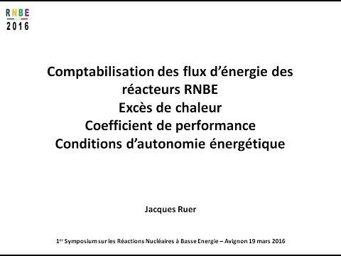RNBE 2016 - Comptabilisation des flux d'énergie des réacteurs RNBE par Jacques Ruer