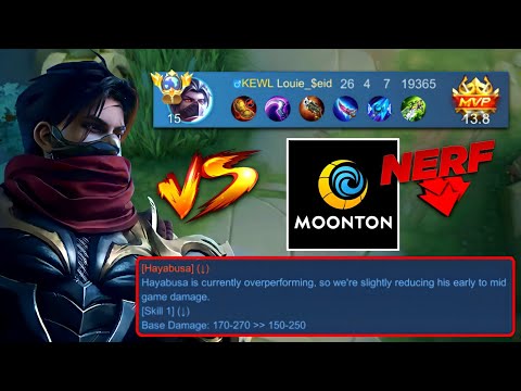 MOONTON NERF MY HAYABUSA BUT NOT ME!!  🤣 - MLBB