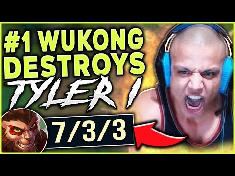 #1 WUKONG WORLD VS TYLER1 (HE RAGED BECAUSE OF THIS) - League Of Legends