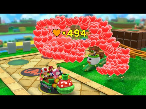Mario Party 10 - Luigi, Mario, Toad, Toadette vs Bowser - Mushroom Park