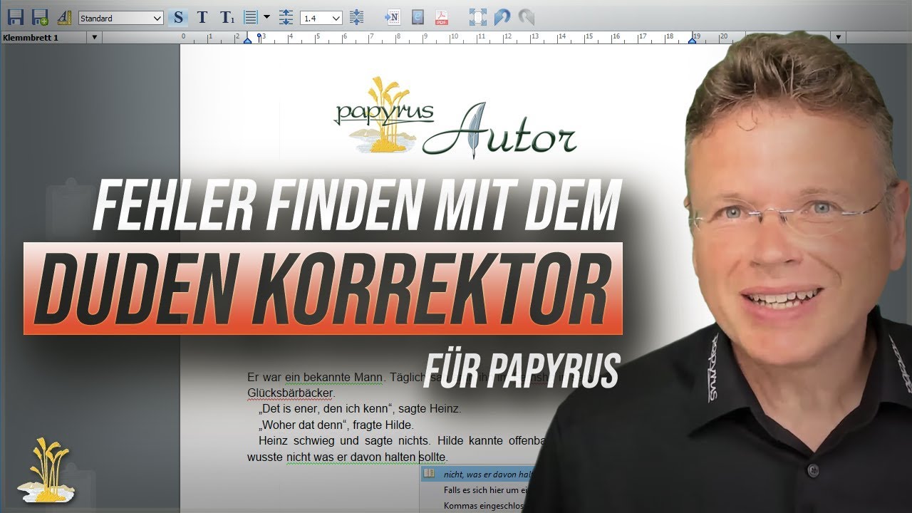 Fehlerfreie Rechtschreibung mit dem Duden Korrektor für Papyrus