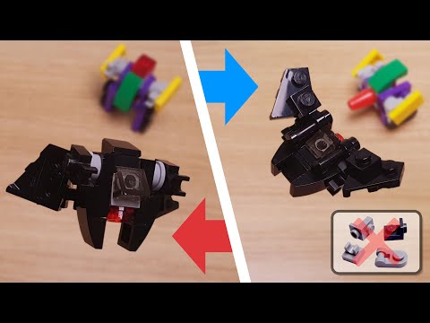Micro LEGO brick bat jet fighter transformer mech -  Dark Boy! #LEGO #MOC #transformers #レゴ #レゴ変形ロボ