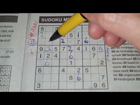 Yes it's Blue Monday. (#3991) Medium Sudoku puzzle 01-17-2022