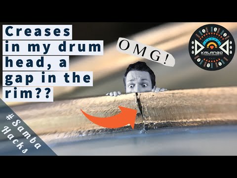 Samba drum head has creases and a gap in the rim - Kalango.com #SambaHacks