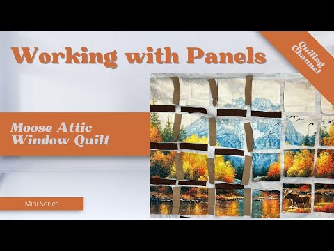 DIY Attic Window Quilt Tutorial with Panel | Easy and Gorgeous Quilting Project ~ Cutting up panel