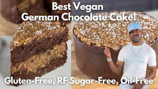 Best Vegan German Chocolate Cake - Gluten-Free Oil-Free Refined Sugar- Free!
