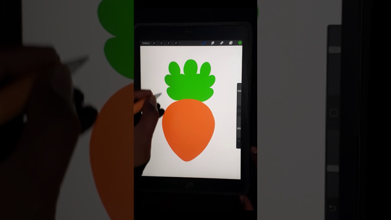 Carrot drawing in procreate