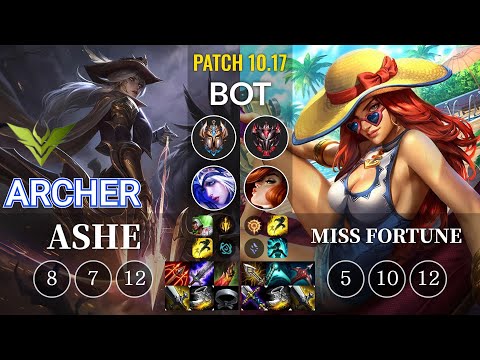 V3 Archer Ashe vs Miss Fortune Bot - KR Patch 10.17