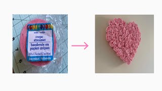 DIY crepe ribbon roses/Easy Valentine’s Day craft