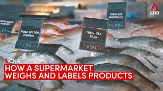 How a supermarket weighs and labels its products